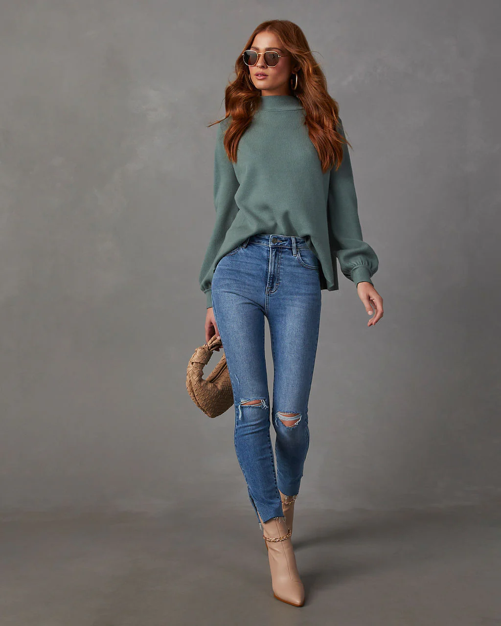 Kaplan Mock Neck Knit Sweater