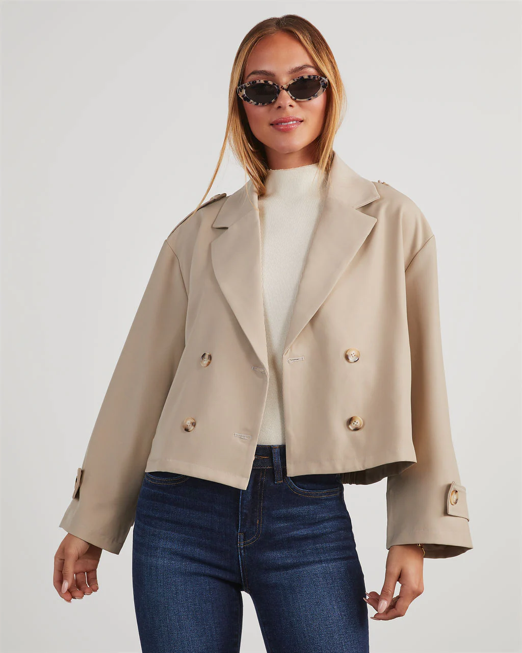 Yolanda Cropped Trench Jacket