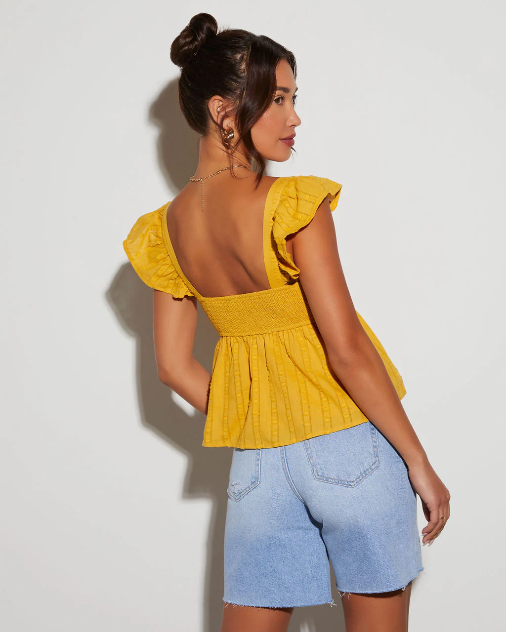 Meredith Cropped Short Sleeve Top