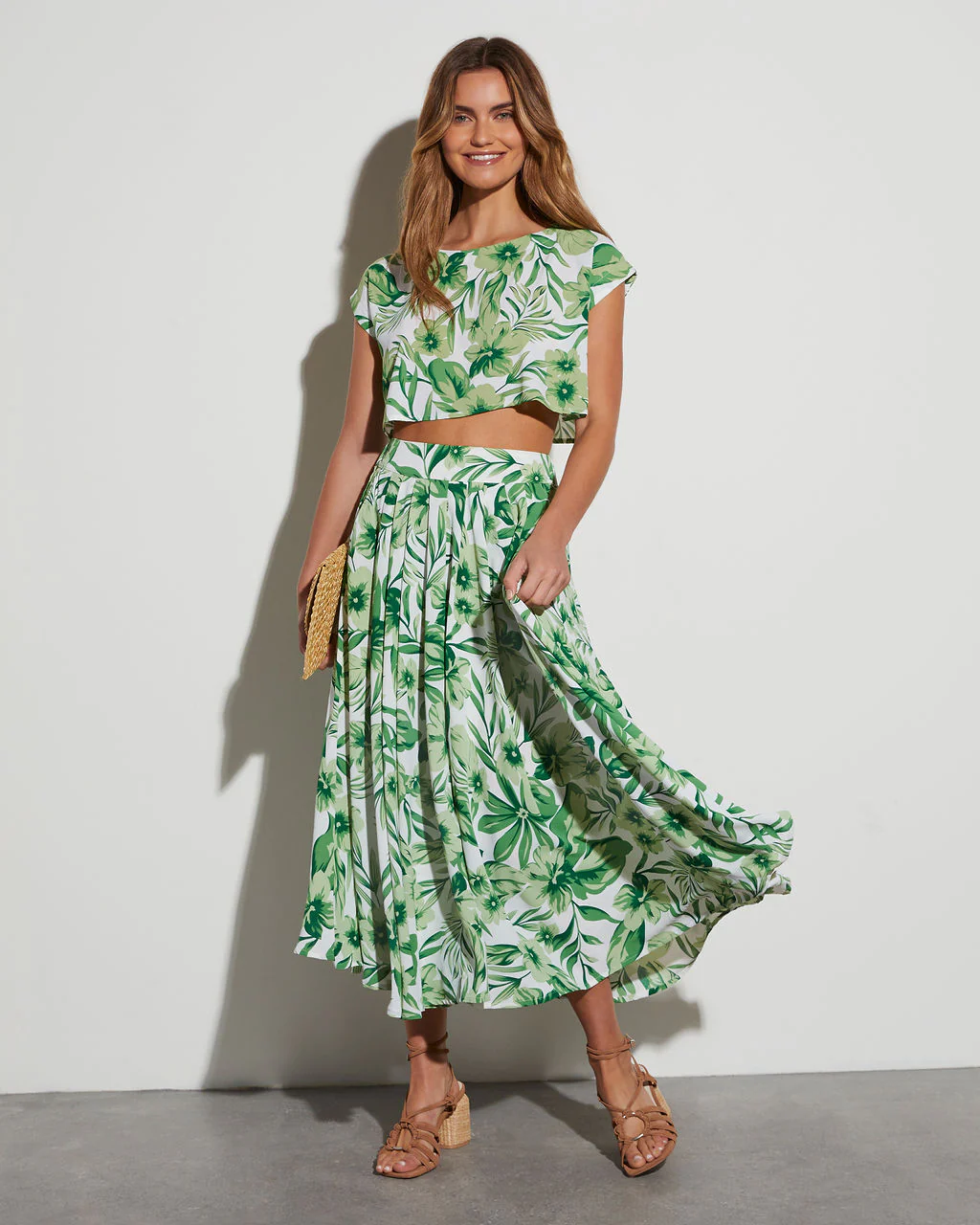 Summer Obsession Tropical Print Crop Top