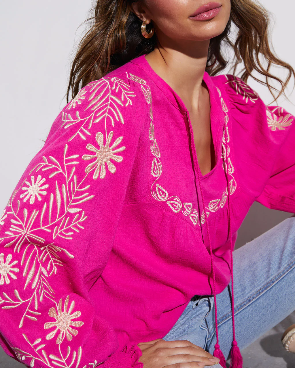 Desert Hideaway Embroidered Blouse