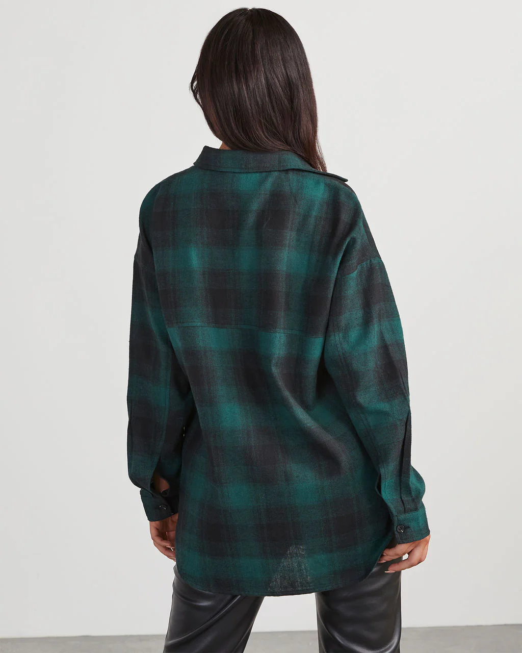 Petaluma Cotton Blend Plaid Button Down Top