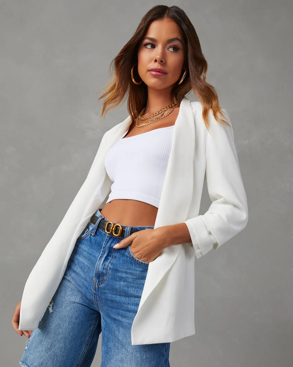 Uptown Girl Pocketed Blazer