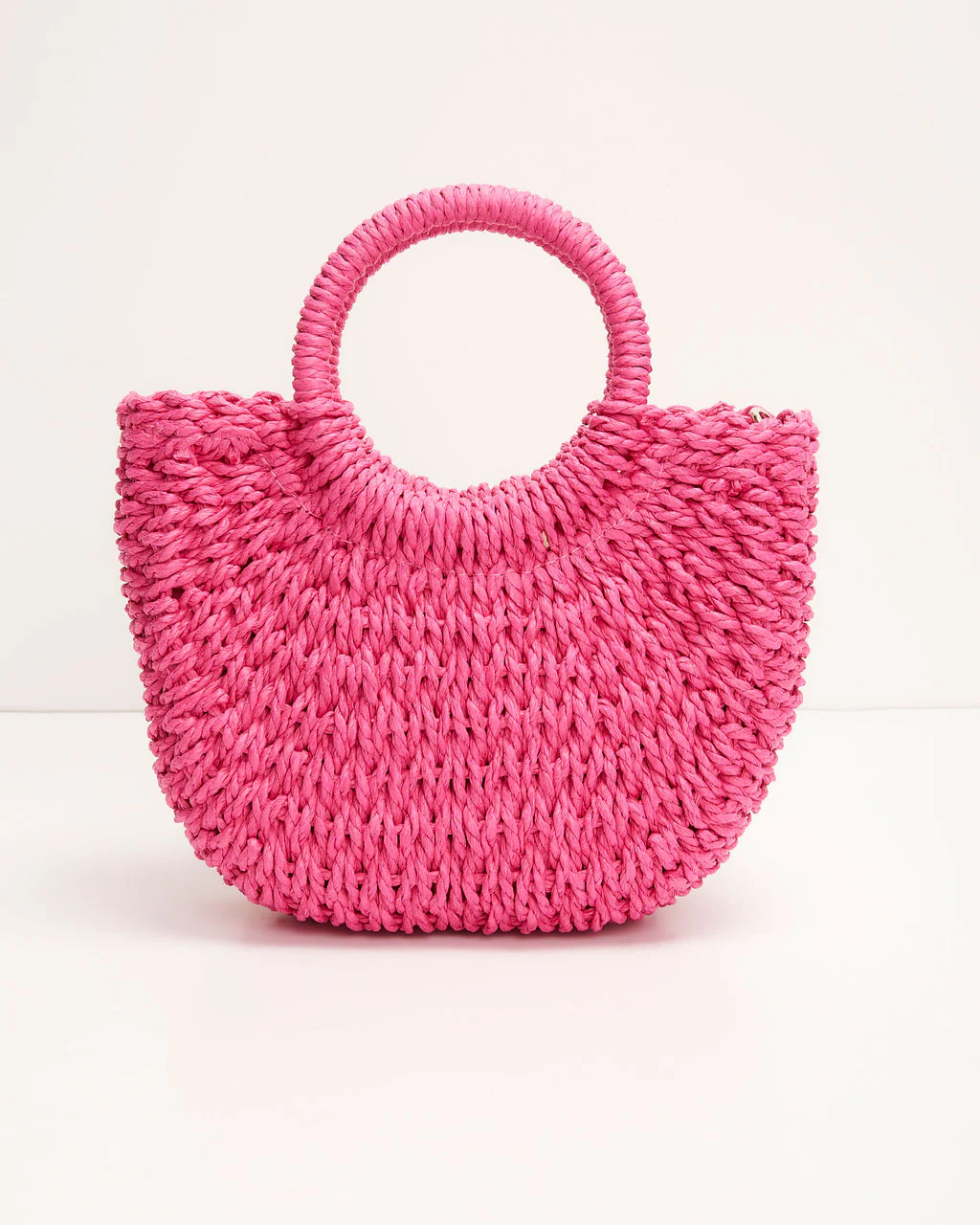 Valencia Small Rounded Straw Tote