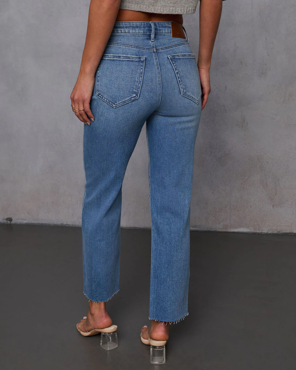 Mikal Frayed Cropped Jeans