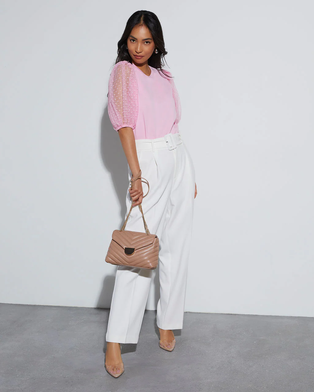 Prim And Proper Tulle Puff Sleeve Top